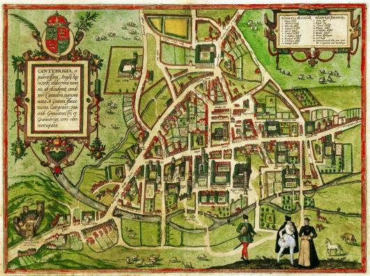 Tudor map of Cambridge